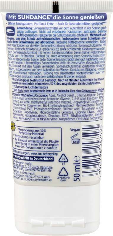 SUNDANCE Fluide solaire visage MED ultra sensitiv, LSF 50+, 50 ml