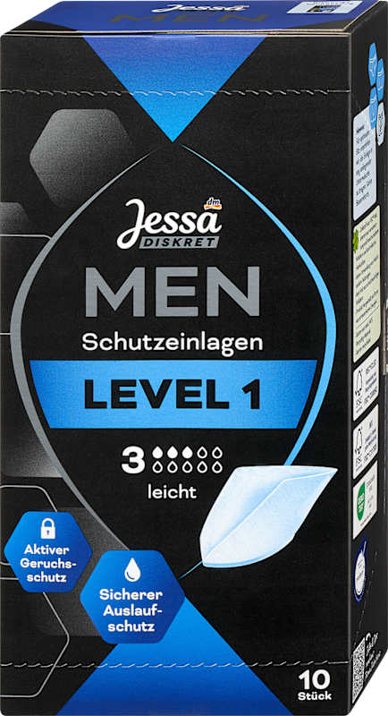 Jessa DISKRET Men Protections Incontinence Level 1 Léger 10 pièces
