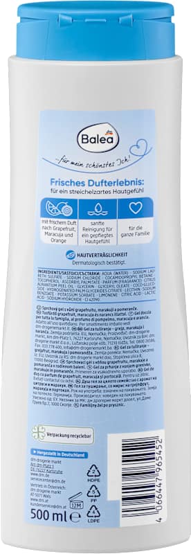 Balea gel douche Family énergie fraîche, 500 ml