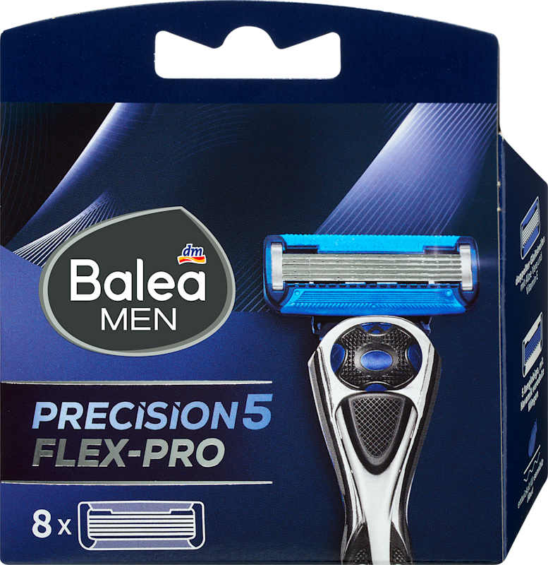 Balea MEN lames de rasoir precision5 Flex-Pro, 8 pièces