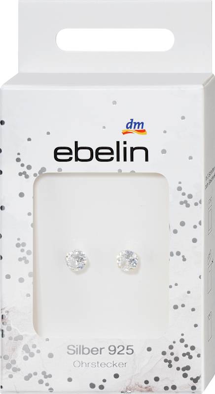 ebelin Boucles d'oreilles strass argent 925 2 pièces