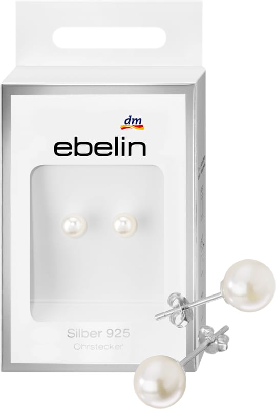 ebelin Boucles d'oreilles argent 925 perle, 2 pc