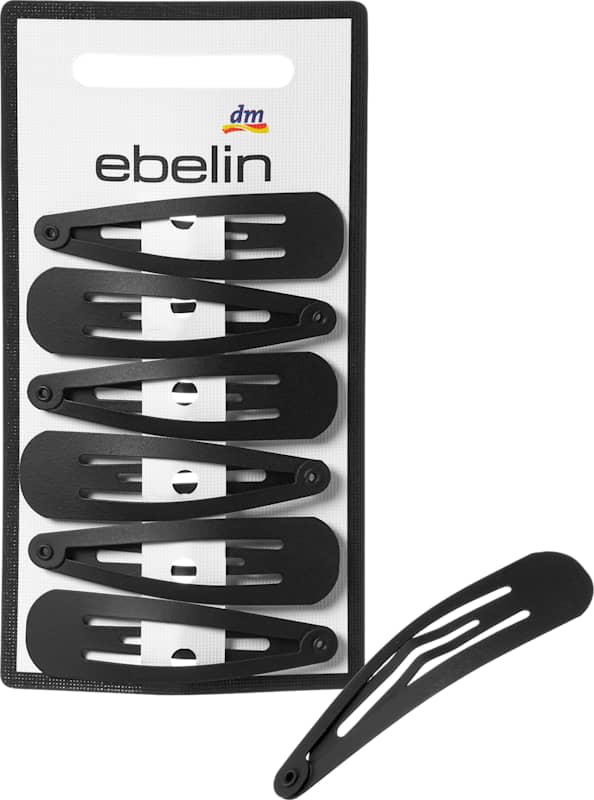 ebelin pinces à cheveux moyennes noir 6 pièces