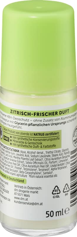 alverde NATURKOSMETIK Déodorant roll-on Fresh 50 ml