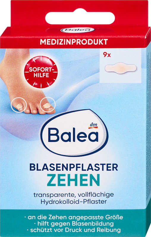 Balea Pansements ampoules orteils, 9 pièces