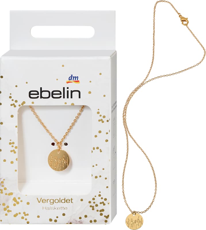 ebelin Collier doré à imprimé fleuri