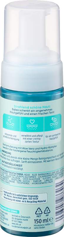 Balea Mousse Nettoyante Douce 150 ml
