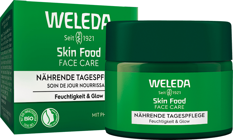 Weleda Crème visage Skin Food Feuchtigkeit & Glow, 40 ml — produit allemand authentique au Maroc
