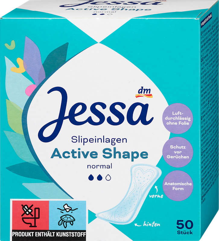 Jessa Protège-slips Active Shape Normal, 50 pc