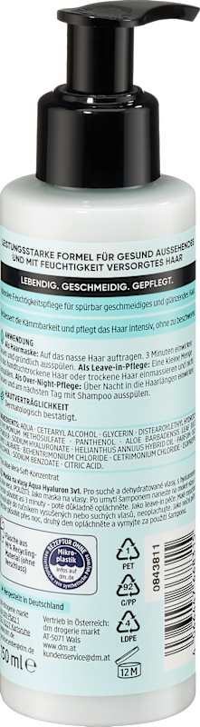 Balea PROFESSIONAL masque cheveux 3en1 Aqua Hyaluron 150 ml
