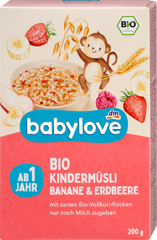 babylove Müesli enfant banane-fraise dès 1 an, 200 g
