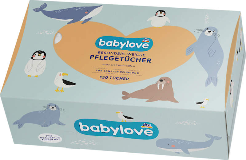 babylove Lingettes bébé sèches 3 plis 150 pièces
