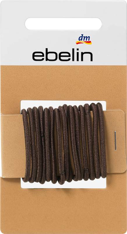 ebelin Élastiques cheveux fins marron, 15 pièces