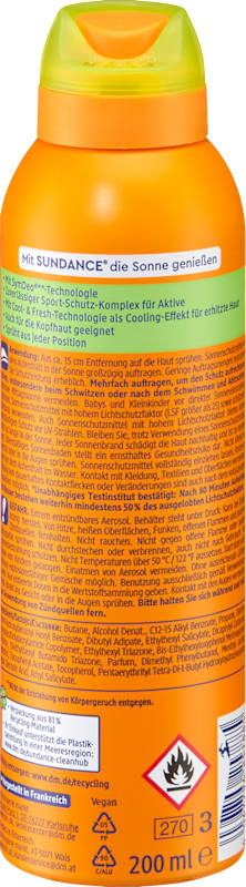 SUNDANCE Spray solaire Sport transparent LSF 30 200 ml