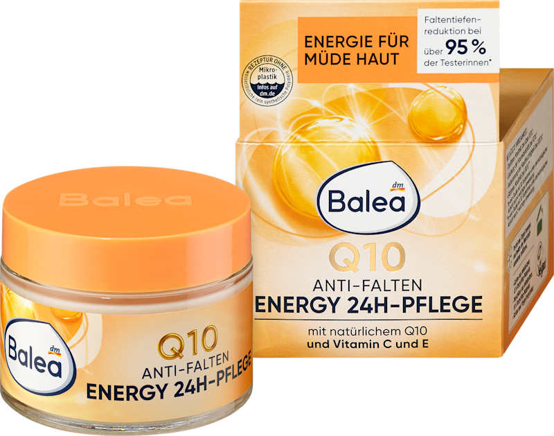 Balea crème visage Q10 anti-rides Energy soin 24H, 50 ml