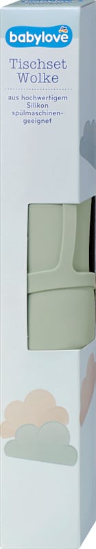 babylove Set de table silicone vert, 1 pc