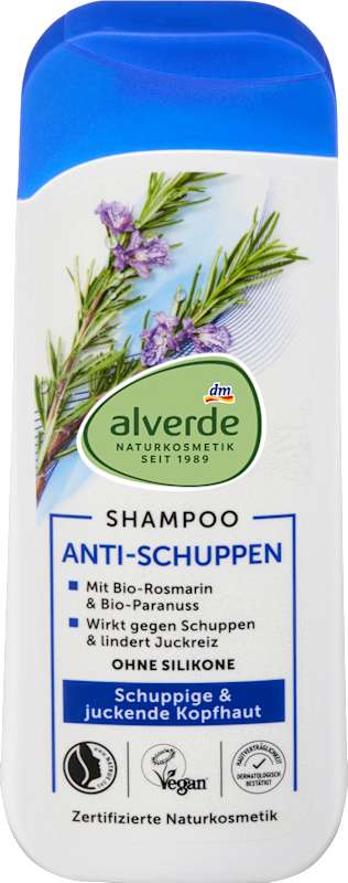 alverde NATURKOSMETIK Shampooing antipelliculaire, 200 ml