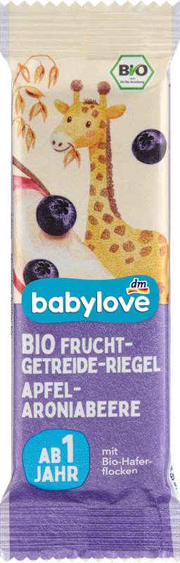 babylove Barre Fruits-Céréales Pomme-Aronia dès 1 An 25 g