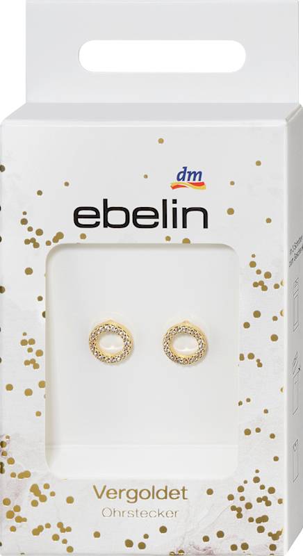 ebelin Boucles d'oreilles dorées fantaisie 2 pièces