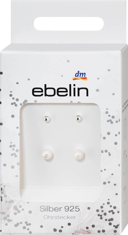 ebelin Set boucles d'oreilles puces argent 925 4 pcs