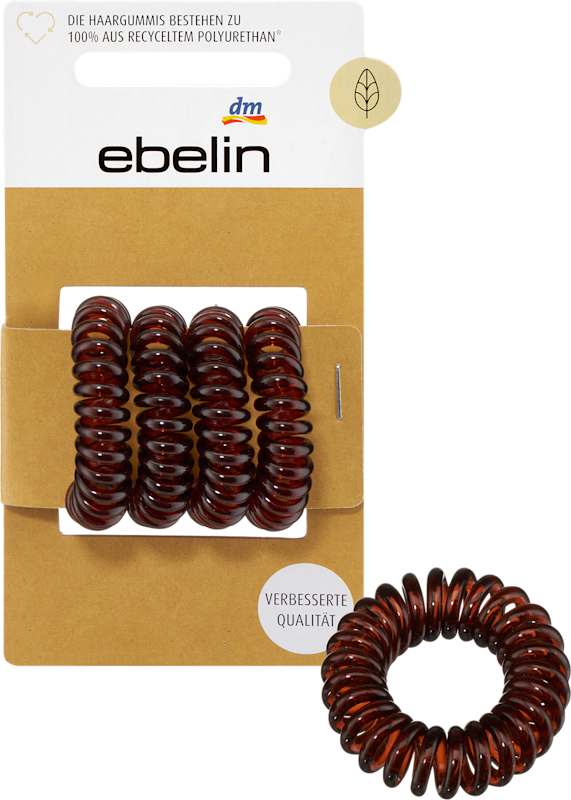 ebelin Élastiques spirale petits marron 4 pièces