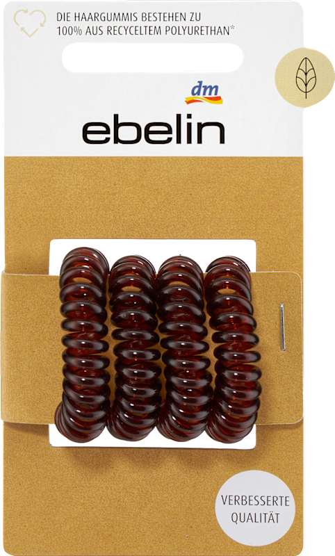 ebelin Élastiques spirale petits marron 4 pièces