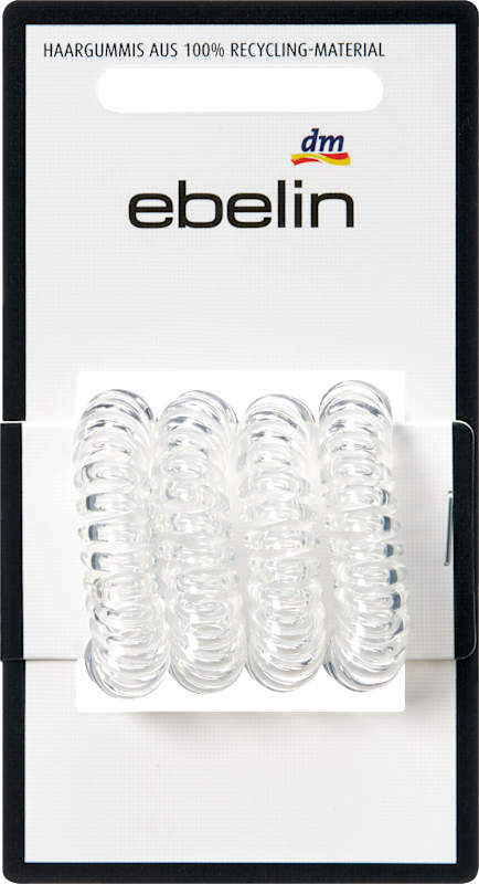 ebelin Élastiques spirale midi transparent 4 pièces