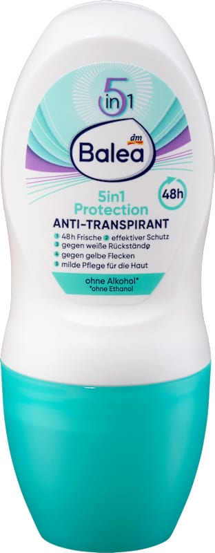 Balea Anti-transpirant Déo roll-on Protection 5en1 50 ml