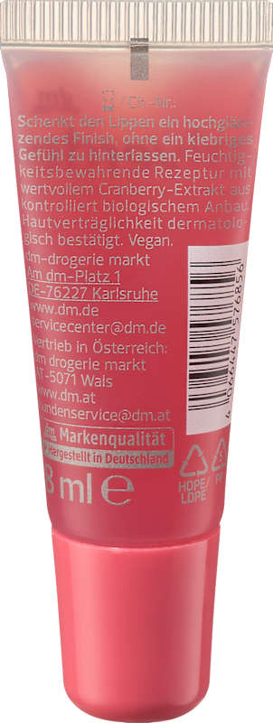 alverde NATURKOSMETIK Gloss à lèvres Juicy Lips Nordic Berry 8 ml