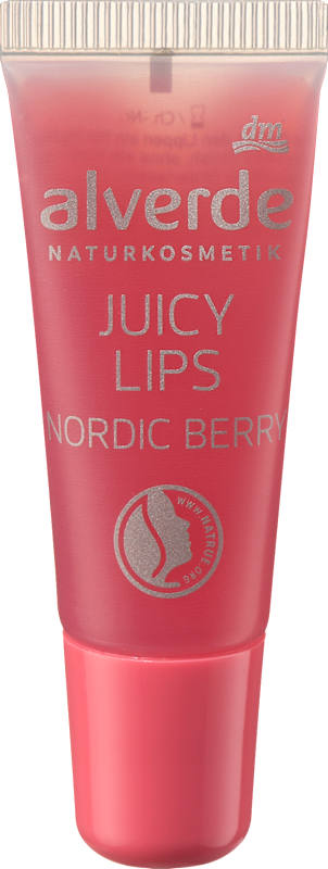 alverde NATURKOSMETIK Gloss à lèvres Juicy Lips Nordic Berry 8 ml