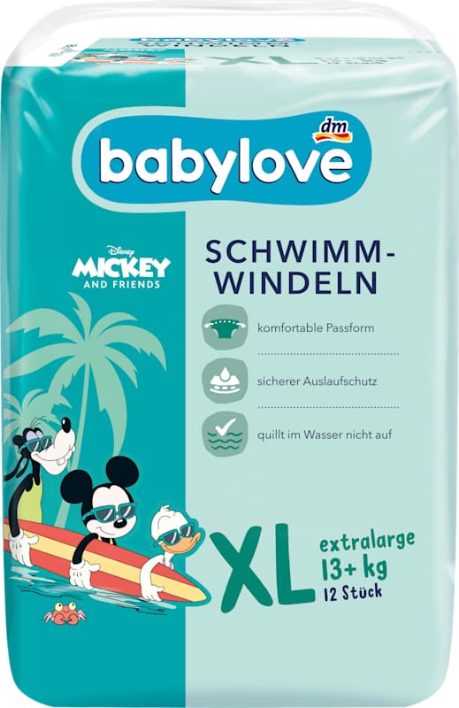 babylove couches de bain Disney T. extra large 13+ kg 12 pièces