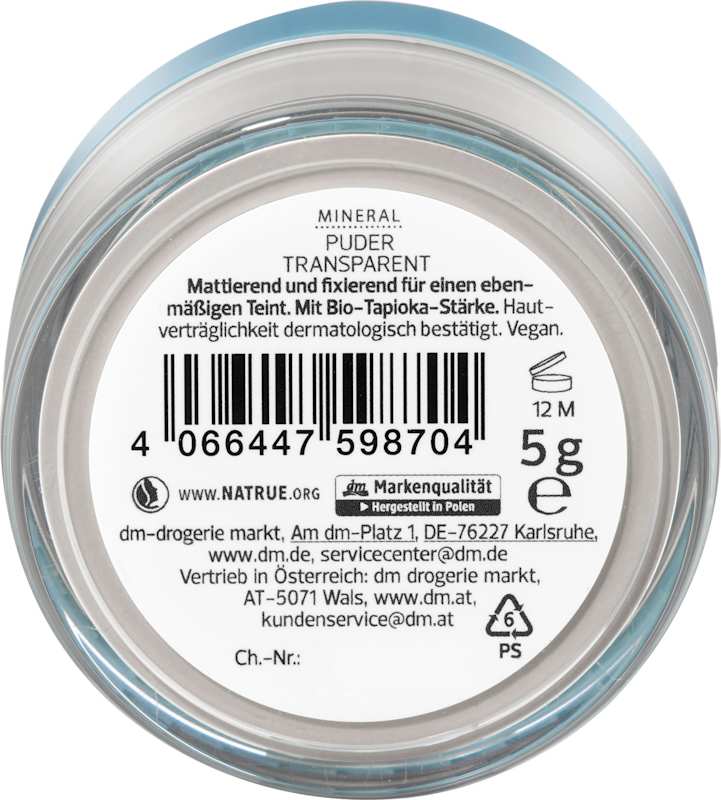 alverde NATURKOSMETIK Poudre minérale Transparent 5 g