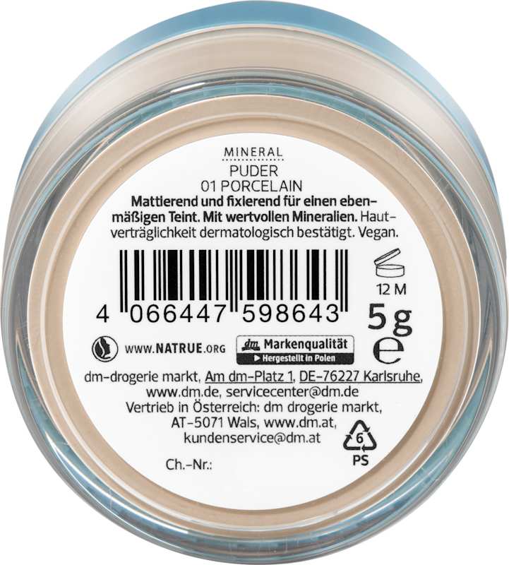 alverde NATURKOSMETIK poudre minérale 01 Porcelain 5 g