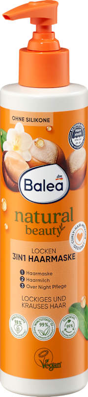 Balea Masque cheveux 3en1 Natural Beauty boucles 250 ml