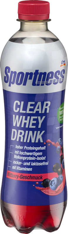 Sportness Boisson protéinée Clear Whey goût Wildberry prête à boire 500 ml