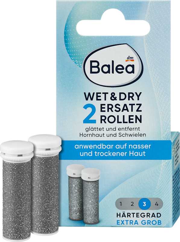 Balea Rouleaux de rechange anti-callosités (niveau 3) extra gros, 2 pièces