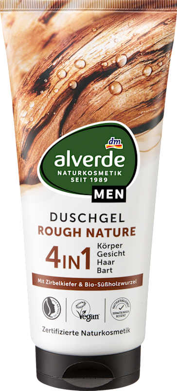 alverde MEN Gel douche Rough Nature 4en1 200 ml