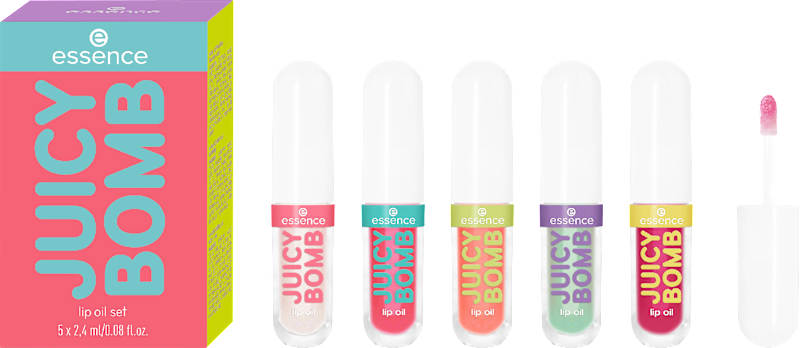 essence Coffret huile à lèvres Juicy Bomb 5 pièces 01 Glossy Days Ahead!