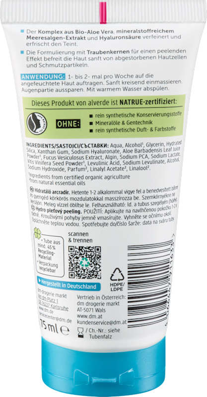 alverde NATURKOSMETIK Gommage visage Hydro 75 ml