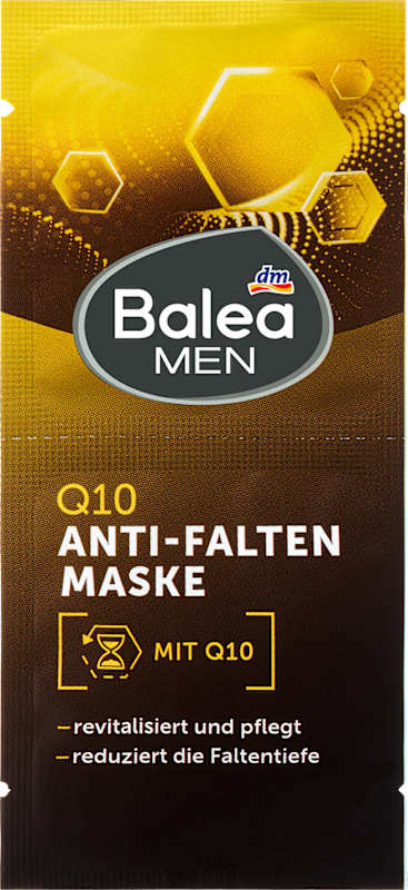 Balea MEN Masque visage Q10 anti-rides (2x8 ml) 16 ml
