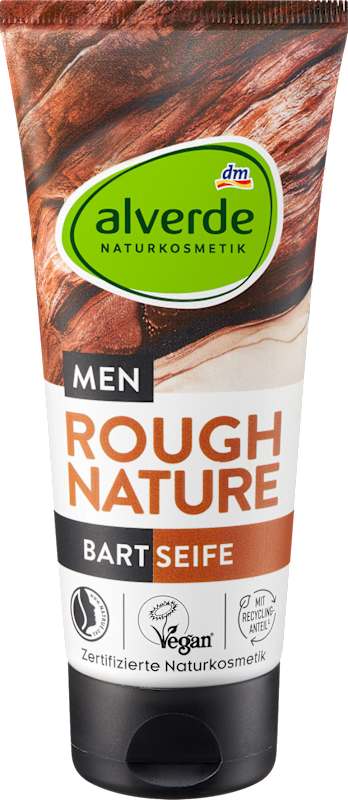 alverde MEN Savon à barbe Rough Nature 100 ml