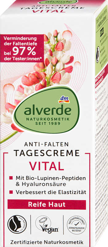 alverde NATURKOSMETIK Crème visage anti-rides peau mature 50 ml