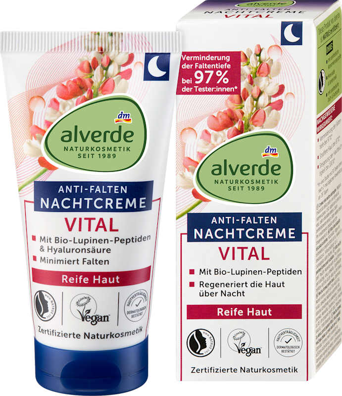 alverde NATURKOSMETIK crème de nuit Vital anti-rides 50 ml