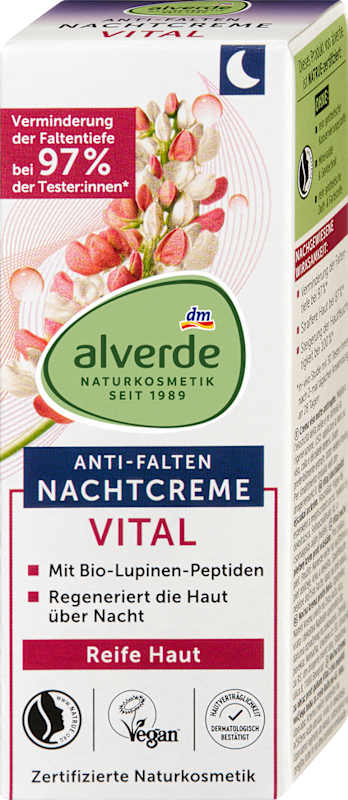 alverde NATURKOSMETIK crème de nuit Vital anti-rides 50 ml