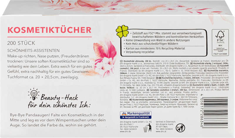 ebelin Mouchoirs cosmétiques 200 pcs