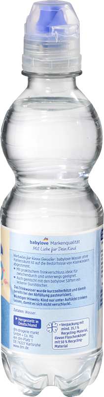 babylove eau plate dès 1 an, 330 ml jetable