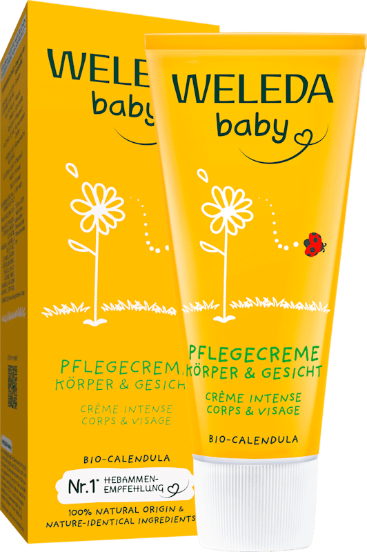 Weleda Baby Pflegecreme Corps & Visage Calendula, 75 ml — produit allemand authentique au Maroc