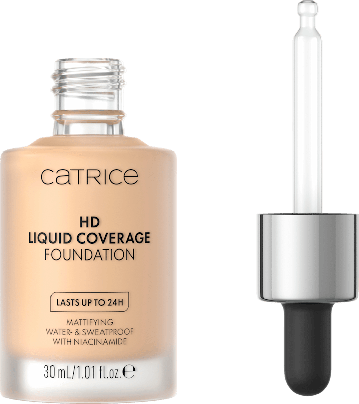 Catrice Fond de teint Liquid HD Coverage Waterproof 008 Fair Beige, 30 ml — produit allemand authentique au Maroc