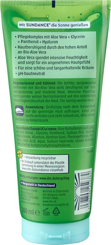 SUNDANCE gel après-soleil aloe vera 200 ml