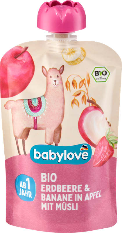 babylove Gourde fraise & banane pomme muesli dès 1 an 100 g